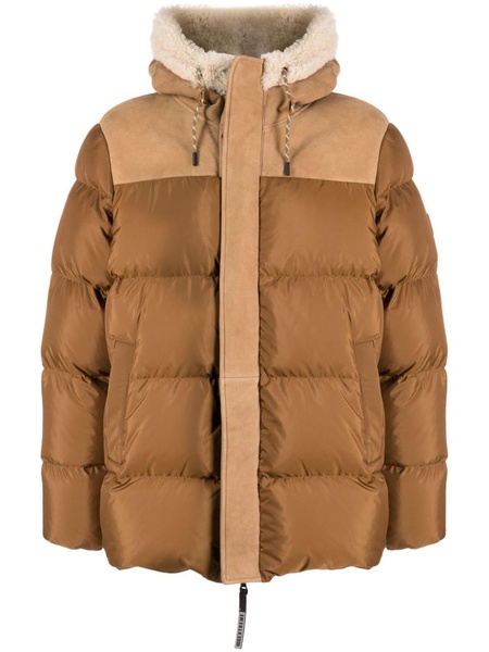 Shasta shearling-trim hood padded jacket