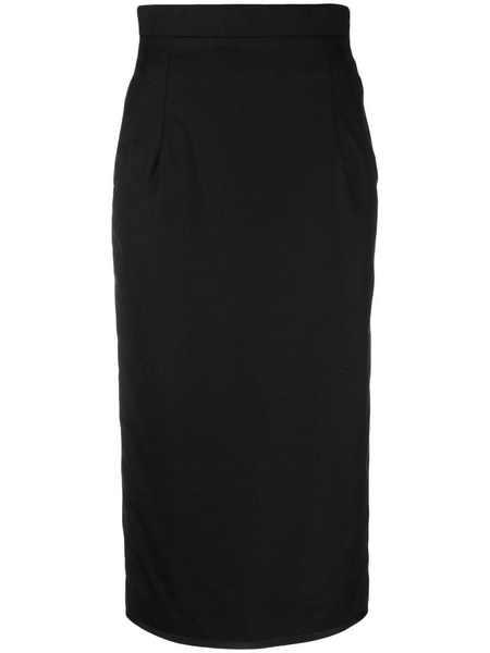 twill-weave pencil skirt