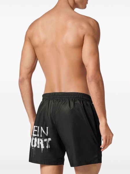 spray logo print swim shorts