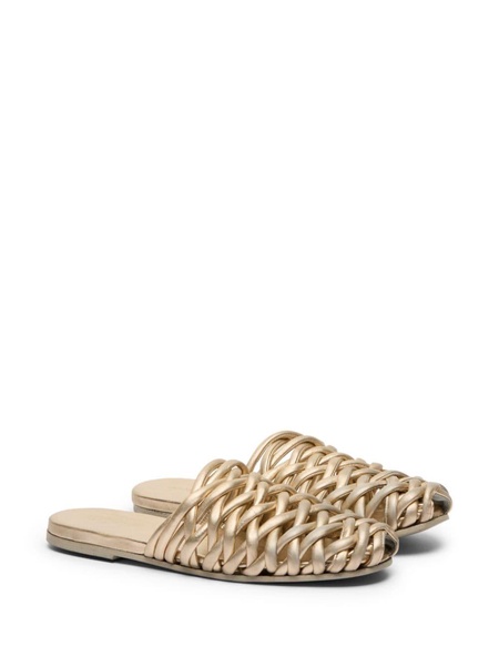 Steccoblocco woven leather mules