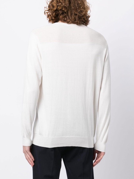 button-placket knit jumper