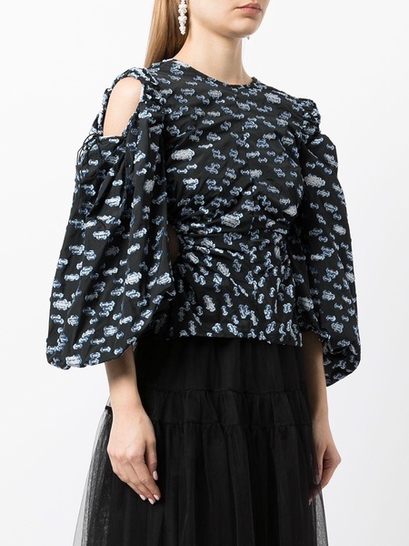 Jasiah hortensia fil-coupé sculptural blouse