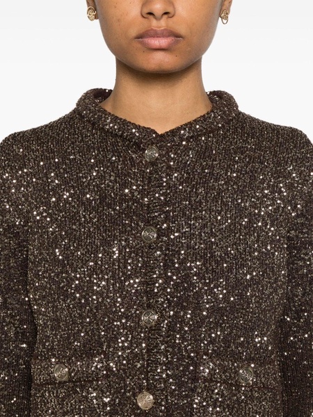 sequinned cardigan