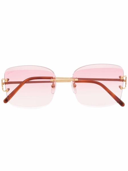 square-frame gradient sunglasses