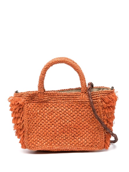 Cocktail raffia tote bag