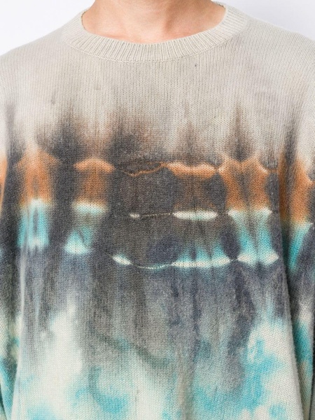 tie-dye crew neck jumper