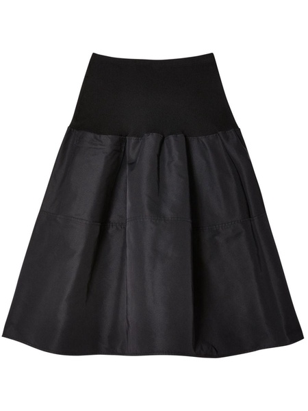 pleated A-line skirt