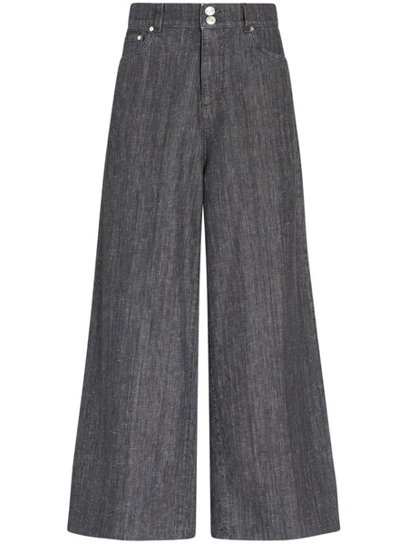 high-rise wide-leg jeans