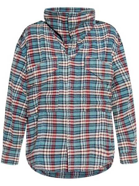 plaid-print shirt