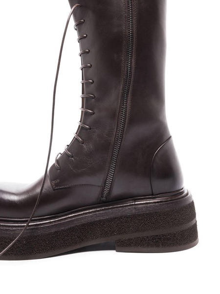 lace-up calf-length boots