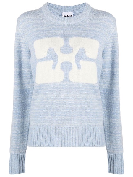 intarsia-knit logo jumper