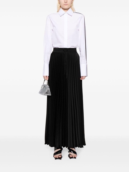 side-stripe pleated skirt