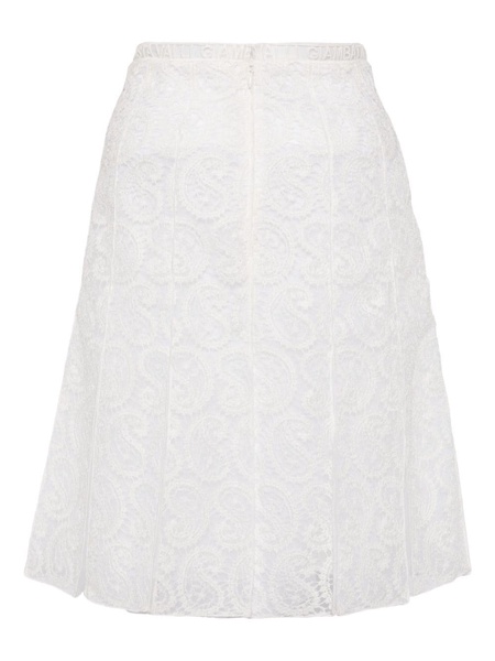 pleated lace skirt