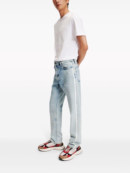 logo-tape straight-leg jeans