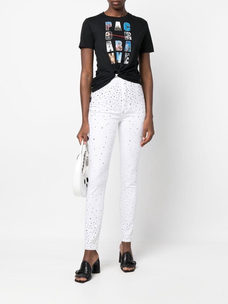 rhinestone-embellished skinny jeans 