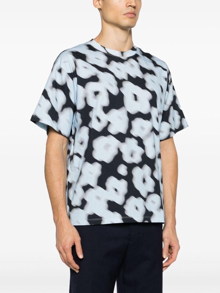 Blurry Flowers-print T-shirt