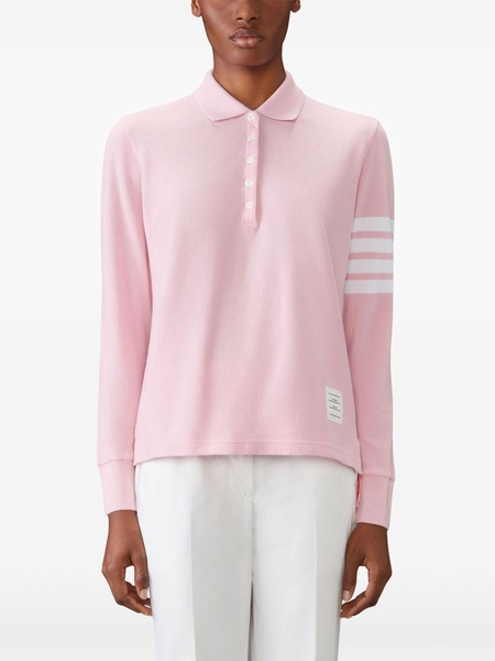 three-stripe long-sleeved polo shirt