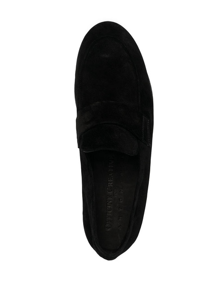 suede penny loafers