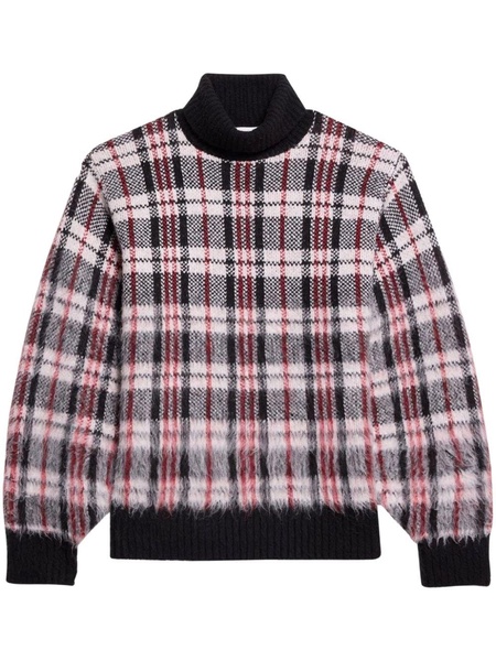 plaid-check jumper