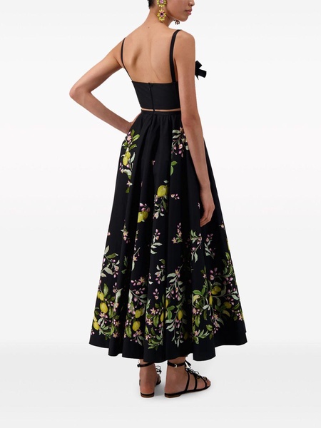 Saint-Tropez floral-print flared midi dress