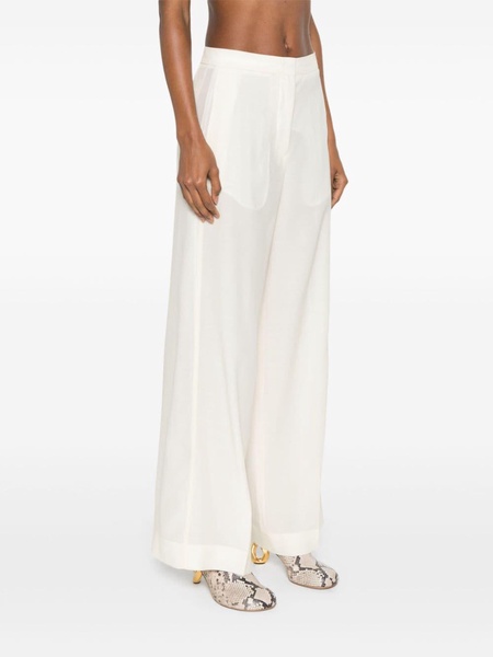 mid-rise organza palazzo pants