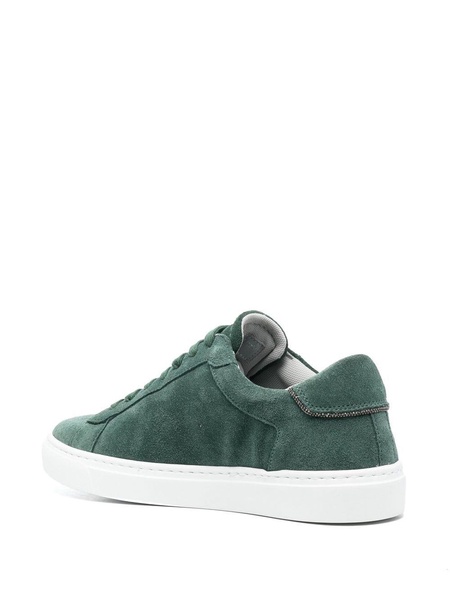 low-top suede sneakers