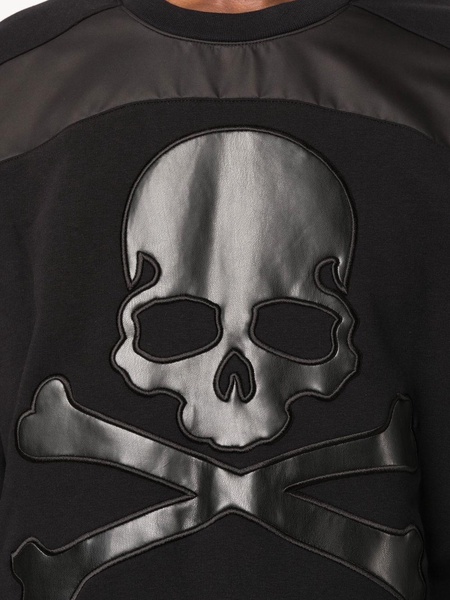 panelled skull swearshirt