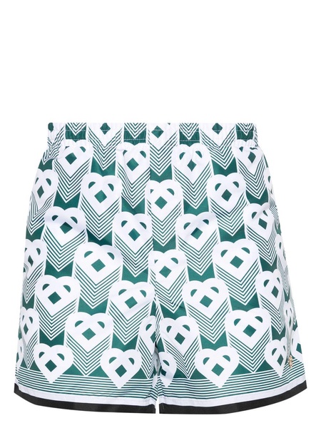 Heart Monogram swim shorts