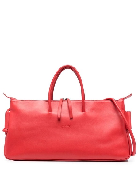 rectangle leather tote