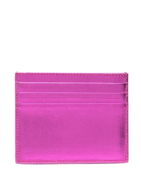 monogram-plaque leather cardholder