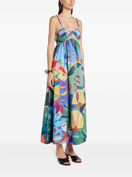 Tropical Scenario cotton maxi dress