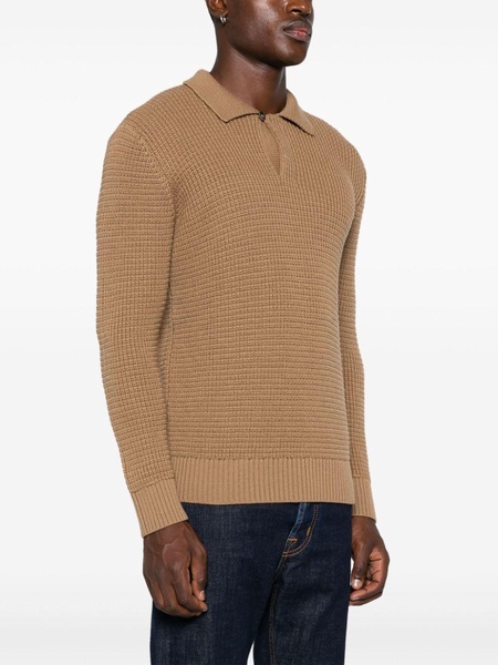 Tagliatore V-Neck Knitted Polo Jumper