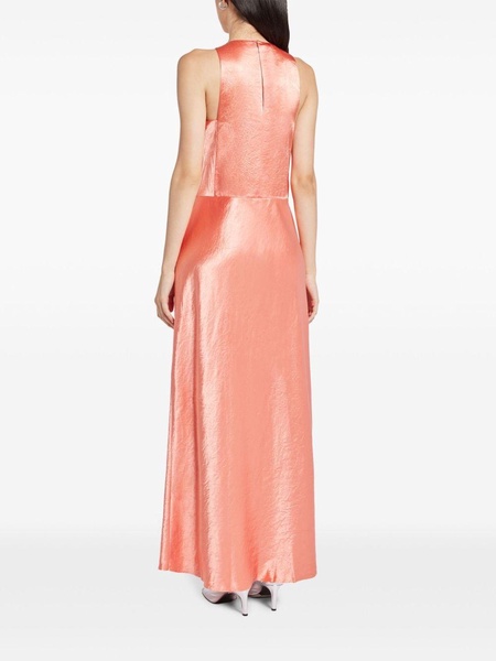 satin-weave maxi dress 