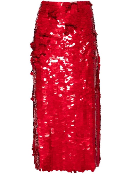 sequined midi skirt