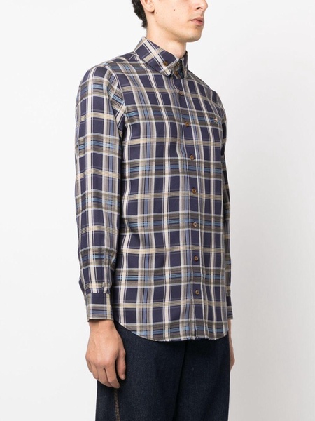 check-print long-sleeve shirt