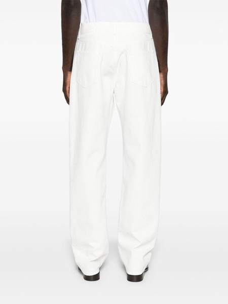 White Burt Straight-Leg Jeans