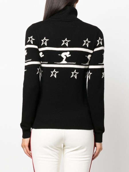 Little Skier intarsia wool jumper