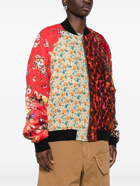 Regenerated Silk Scarves bomber jacket