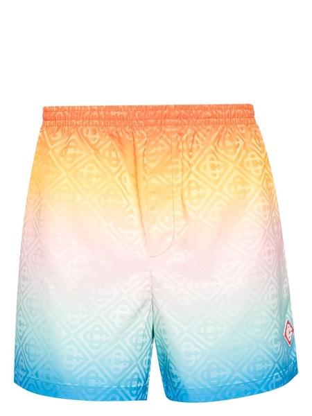 gradient jacquard swim shorts