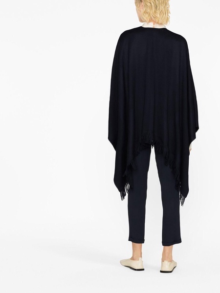 bead-embellished fringed cape