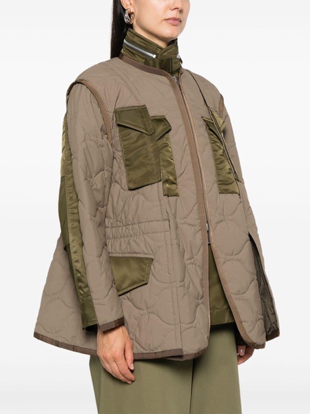 quilted ripstop coat