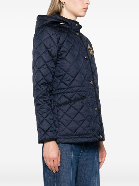 logo-patch quilted jacket