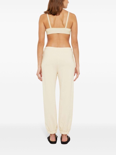 bead-embellished tapered trousers