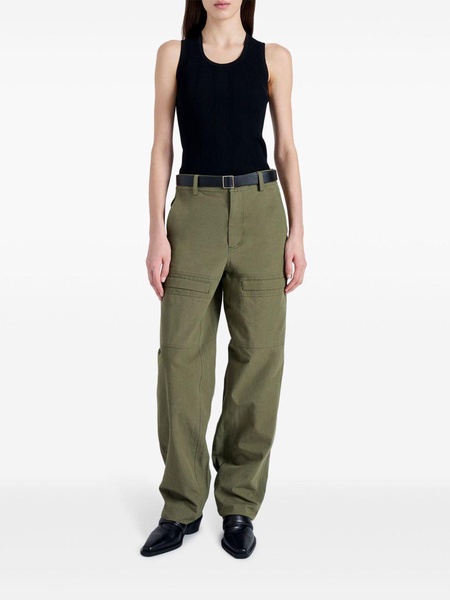 mid-rise cotton cargo pants