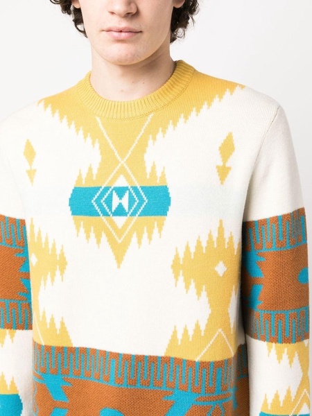 Icon Jacquard abstract-pattern jumper