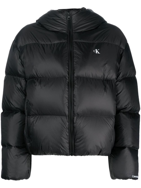 logo-print down puffer jacket