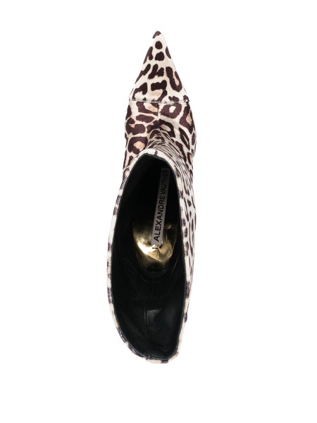 Alex velvet leopard-print boots