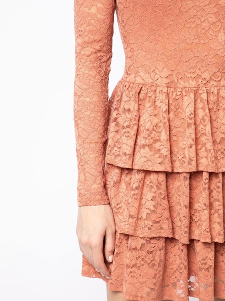 ruffled lace minidress