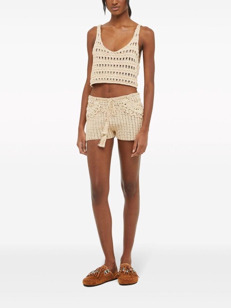 Conch Shell woven cotton shorts