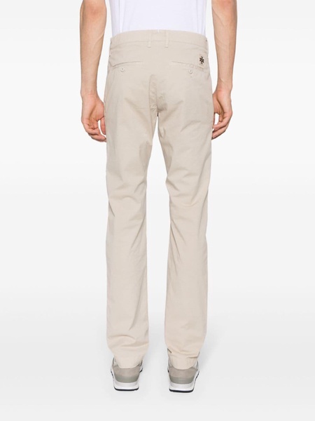 mid-rise cotton chino trousers